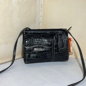Black Rosetti Organizer Crossbody Small Handbag